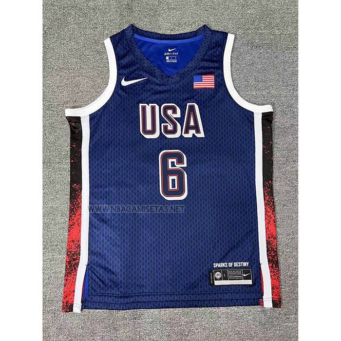 Camiseta USA 2025 LeBron James NO 6 Azul